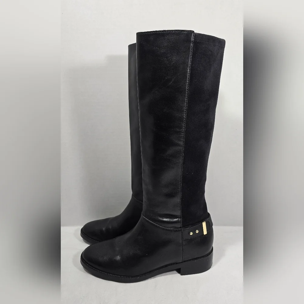 Cole Haan Women's Leather Knee High Boots Size 7B Black